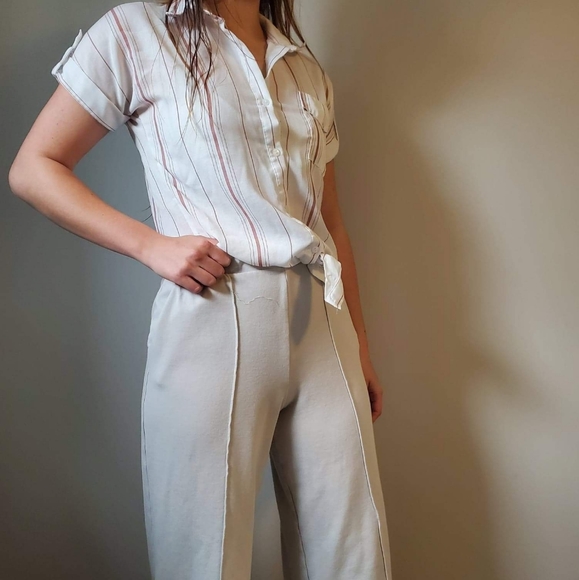 White Blouse with red stripes - Picture 5 of 7